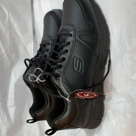 Skechers Men's black slip resistant work sneakers size 10.5‎ brand new - Picture 4 of 16